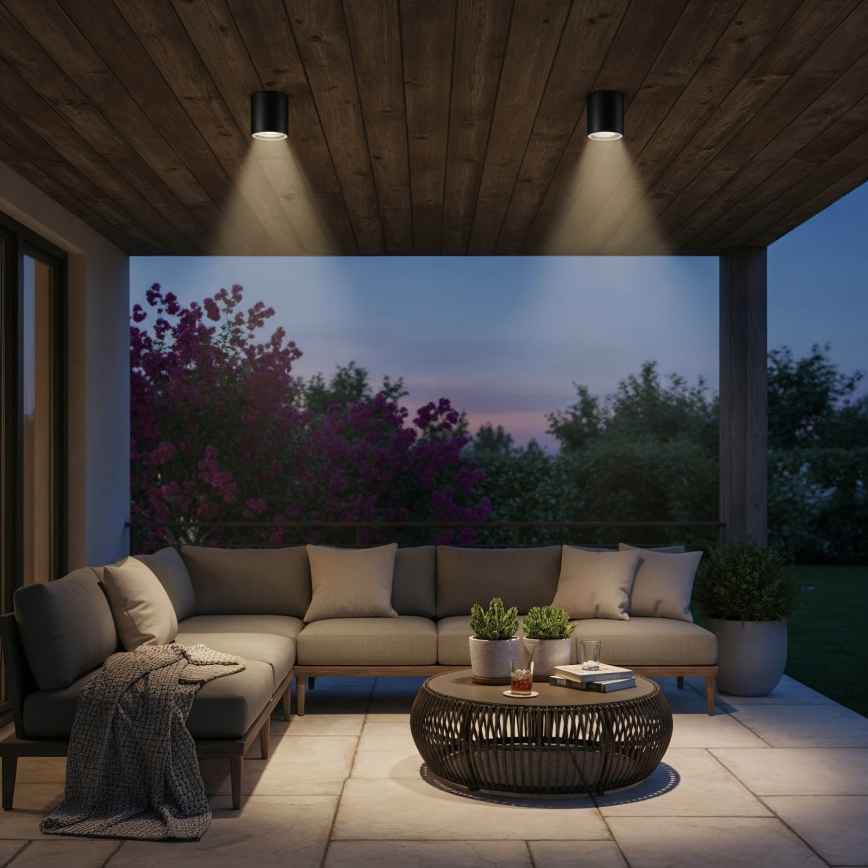 Ideal Lux - Koupelnové bodové svítidlo GUN 1xGU10/28W/230V IP44 černá