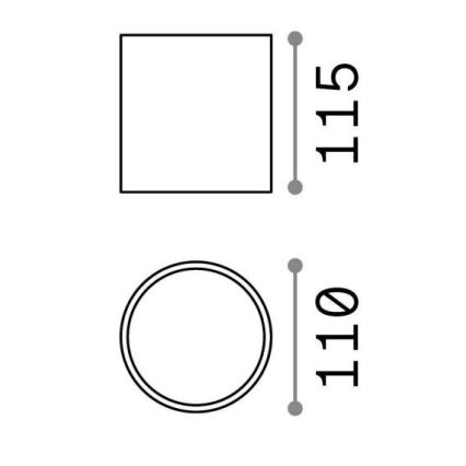 Ideal Lux - Koupelnové stropní svítidlo 1xGU10/28W/230V IP44