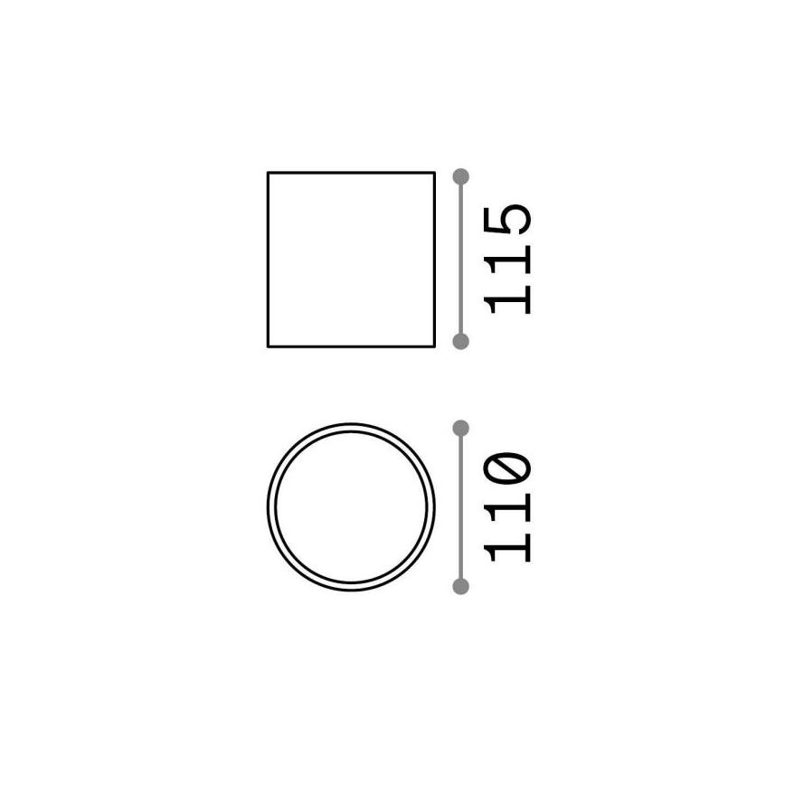 Ideal Lux - Koupelnové stropní svítidlo 1xGU10/28W/230V IP44
