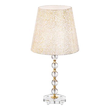 Ideal Lux - Křišťálová stolní lampa QUEEN 1xE27/60W/230V zlatá