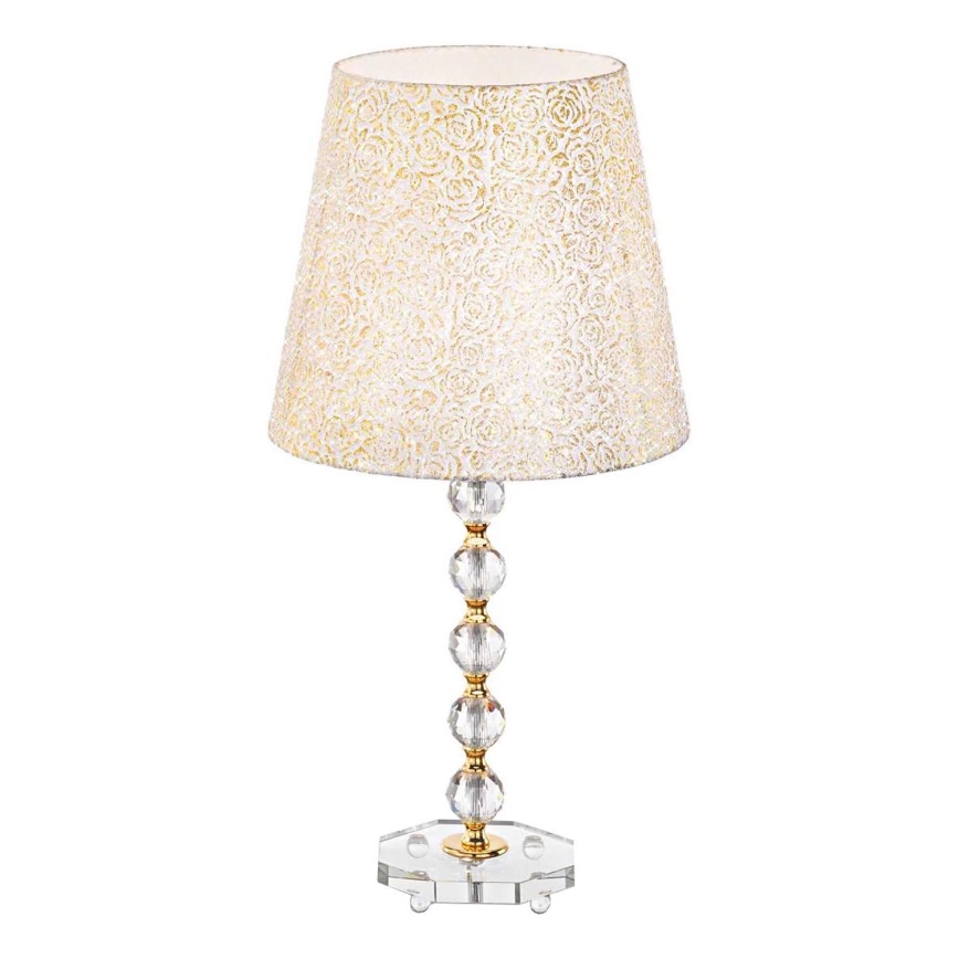 Ideal Lux - Křišťálová stolní lampa QUEEN 1xE27/60W/230V zlatá