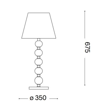 Ideal Lux - Křišťálová stolní lampa QUEEN 1xE27/60W/230V zlatá