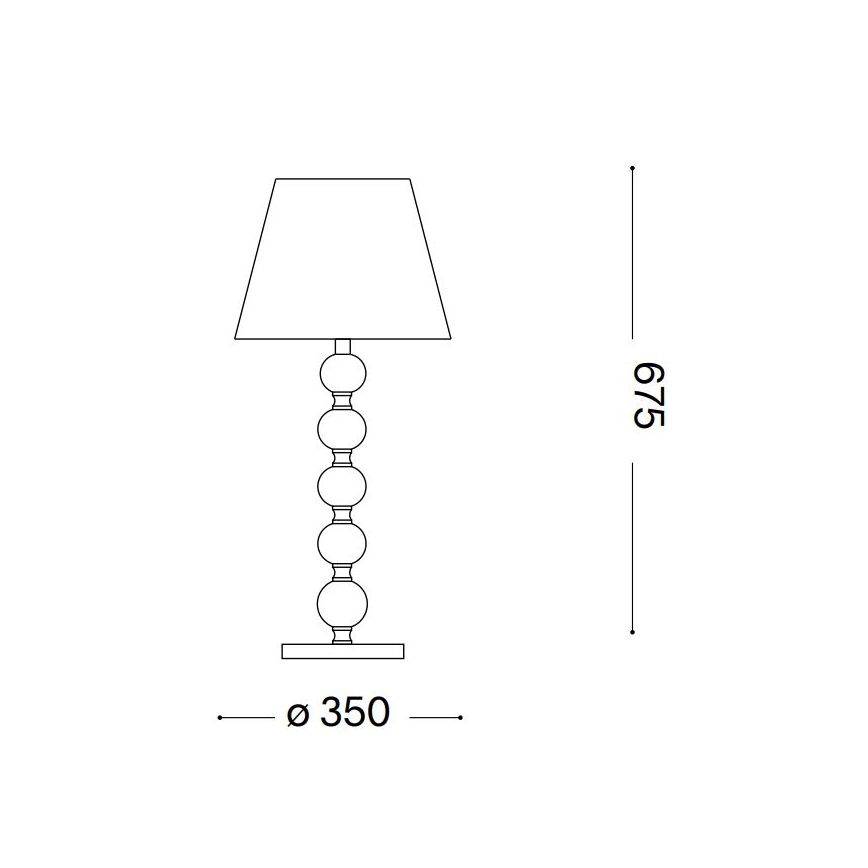 Ideal Lux - Křišťálová stolní lampa QUEEN 1xE27/60W/230V zlatá