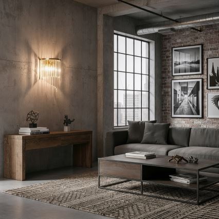 Ideal Lux - Křišťálové nástěnné svítidlo CARLTON 3xE14/40W/230V zlatá