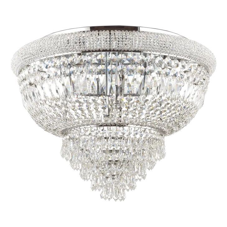 Ideal Lux - Křišťálové stropní svítidlo DUBAI 24xE14/28W/230V pr. 78 cm lesklý chrom