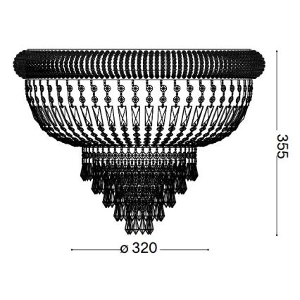 Ideal Lux - Křišťálové stropní svítidlo DUBAI 3xE14/28W/230V pr. 32 cm lesklý chrom