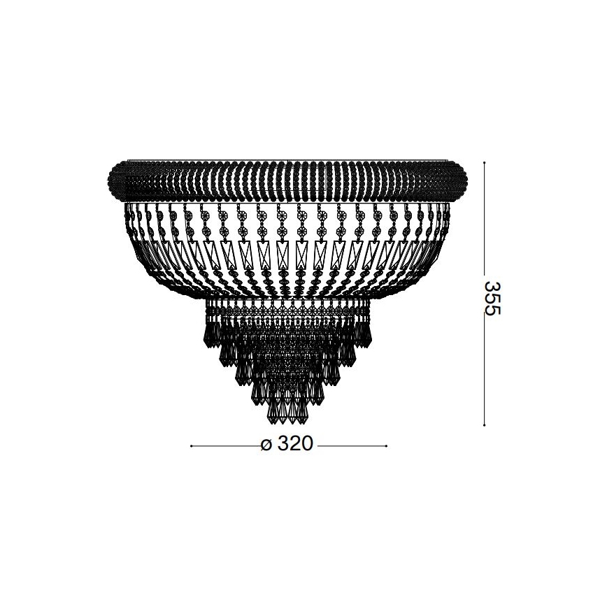 Ideal Lux - Křišťálové stropní svítidlo DUBAI 3xE14/28W/230V pr. 32 cm lesklý chrom