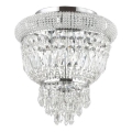 Ideal Lux - Křišťálové stropní svítidlo DUBAI 3xE14/28W/230V pr. 32 cm lesklý chrom