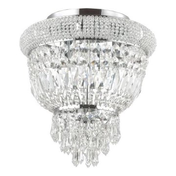Ideal Lux - Křišťálové stropní svítidlo DUBAI 3xE14/28W/230V pr. 32 cm lesklý chrom