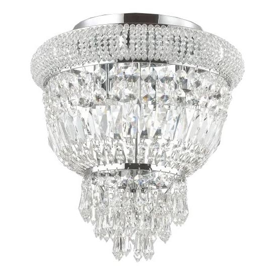 Ideal Lux - Křišťálové stropní svítidlo DUBAI 3xE14/28W/230V pr. 32 cm lesklý chrom