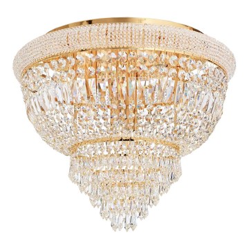 Ideal Lux - Křišťálové stropní svítidlo DUBAI 6xE14/28W/230V pr. 52 cm zlatá