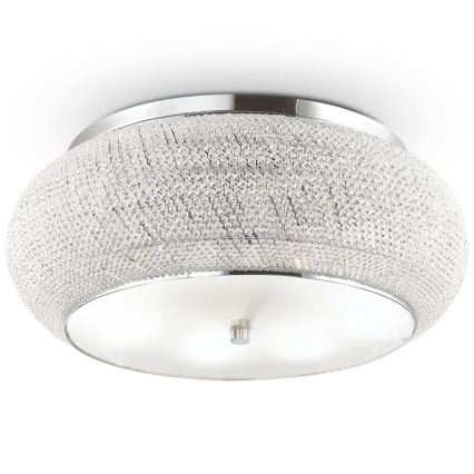 Ideal Lux - Křišťálové stropní svítidlo PASHA 14xE14/40W/230V pr. 65 lesklý chrom