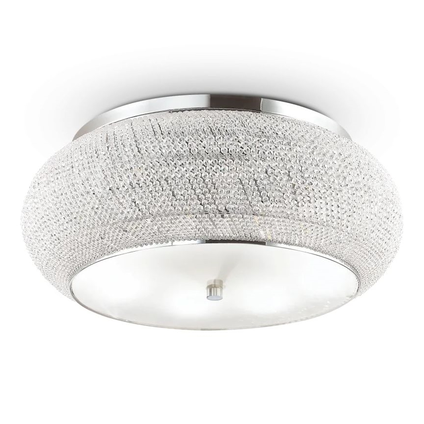 Ideal Lux - Křišťálové stropní svítidlo PASHA 14xE14/40W/230V pr. 65 lesklý chrom