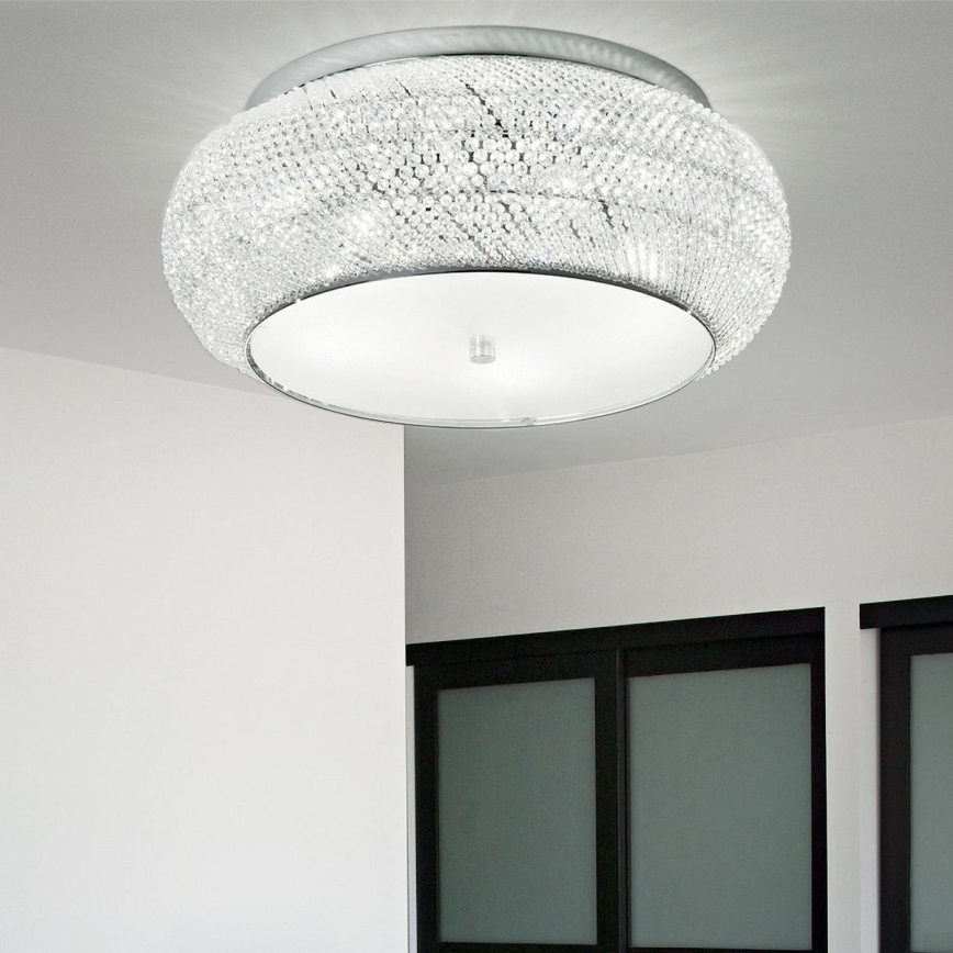 Ideal Lux - Křišťálové stropní svítidlo PASHA 14xE14/40W/230V pr. 65 lesklý chrom