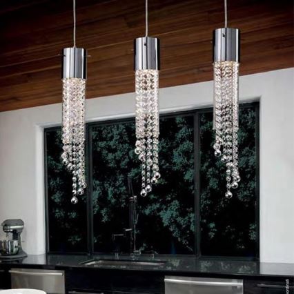 Ideal Lux 89669 - Křišťálové závěsné svítidlo GOCCE 1xGU10/28W/230V