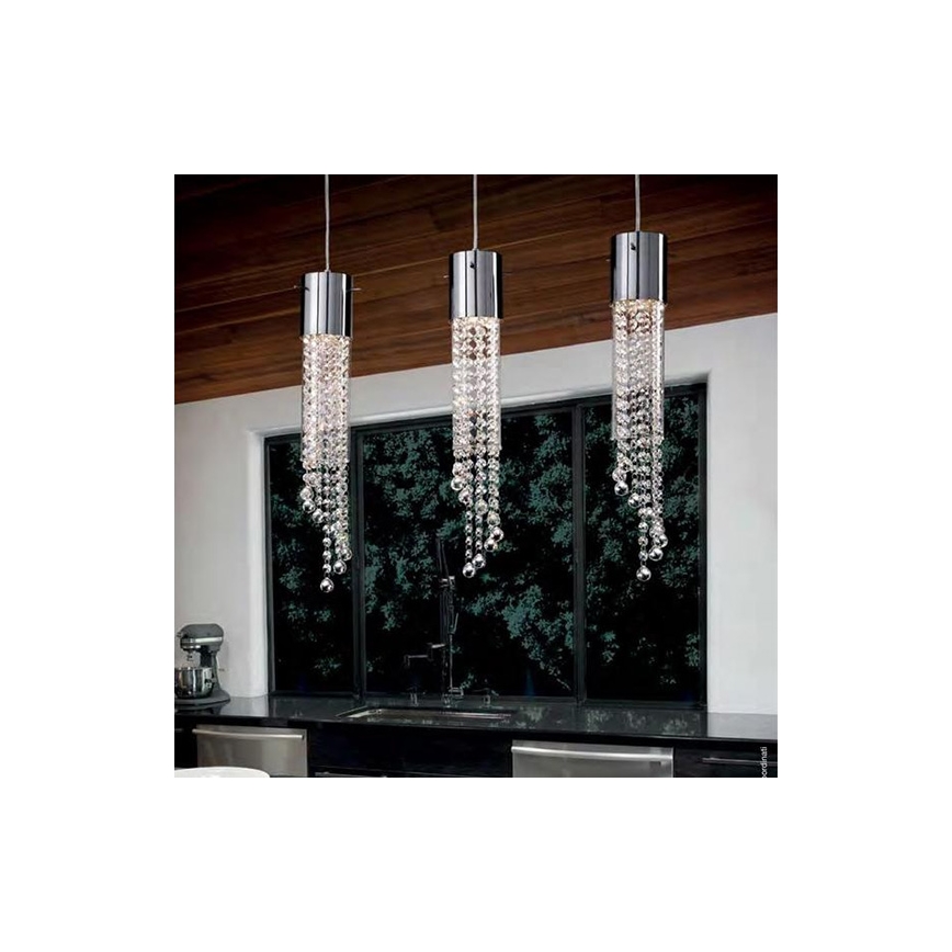 Ideal Lux 89669 - Křišťálové závěsné svítidlo GOCCE 1xGU10/28W/230V