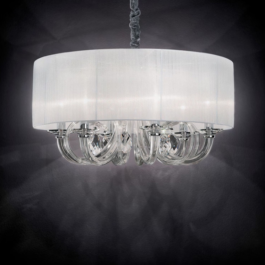Křišťálový lustr 3xE14/40W/230V bílá