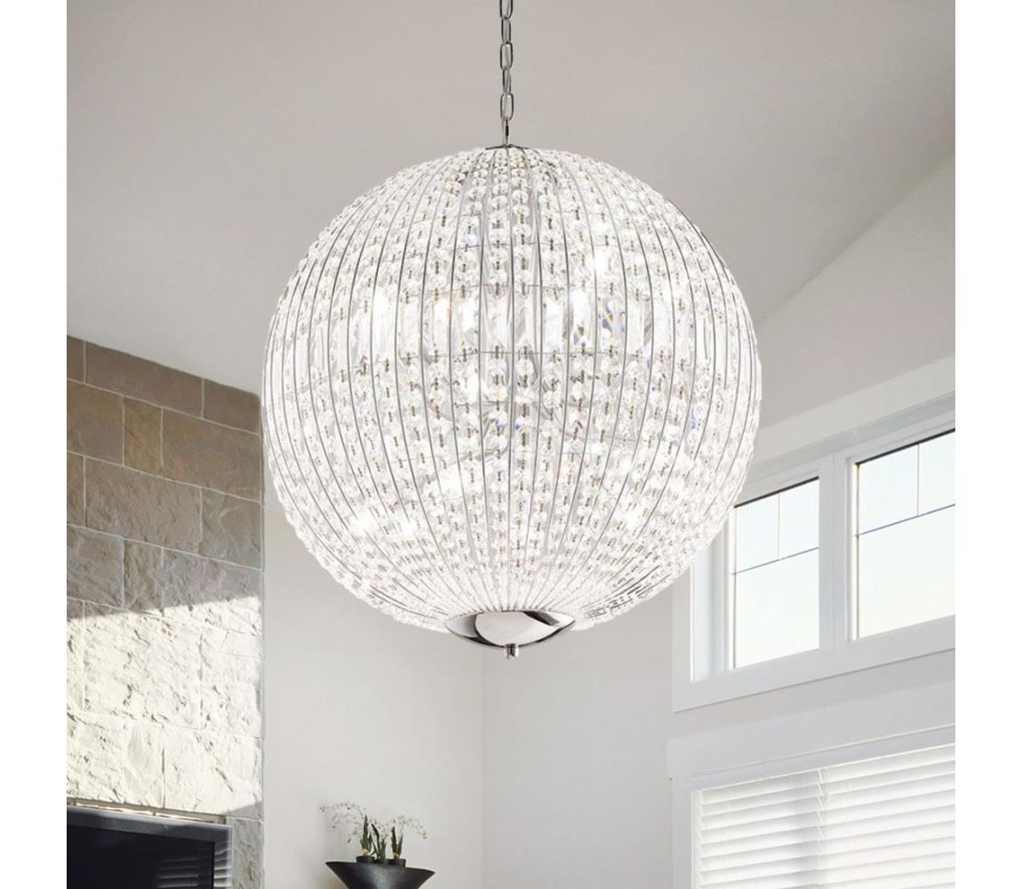 Ideal Lux Ideal Lux - Křišťálový lustr na lanku LUXOR 8xG9/40W/230V ID116228