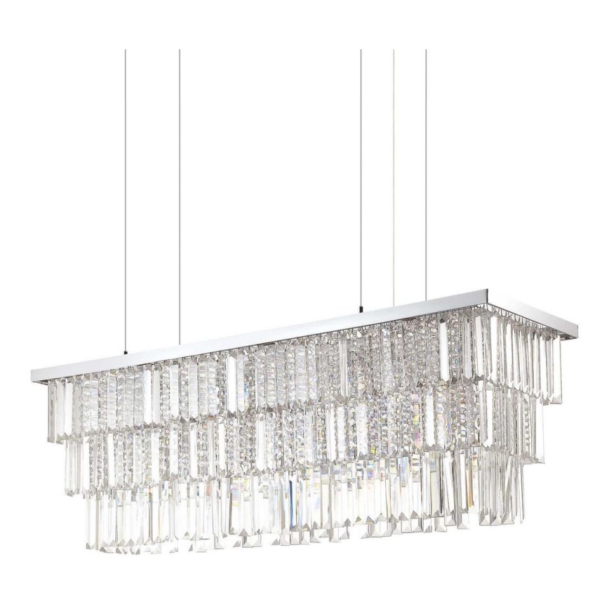 Ideal Lux - Křišťálový lustr na lanku MARTINEZ 8xE14/40W/230V lesklý chrom