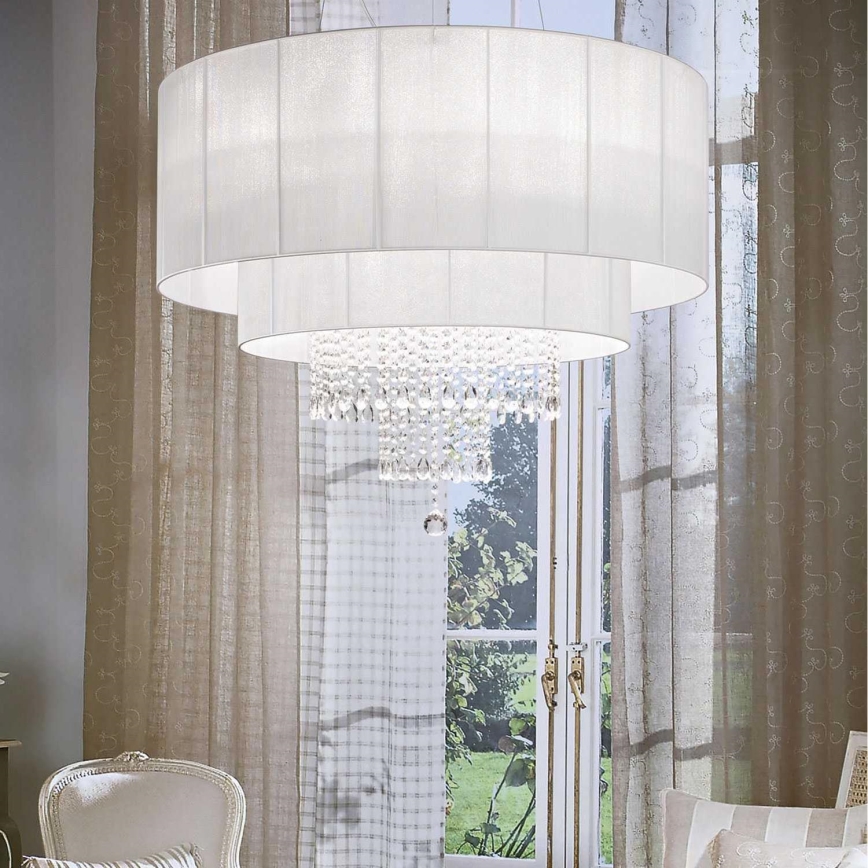 Ideal Lux - Křišťálový lustr na lanku OPERA 10xE27/60W/230V pr. 90 cm bílá