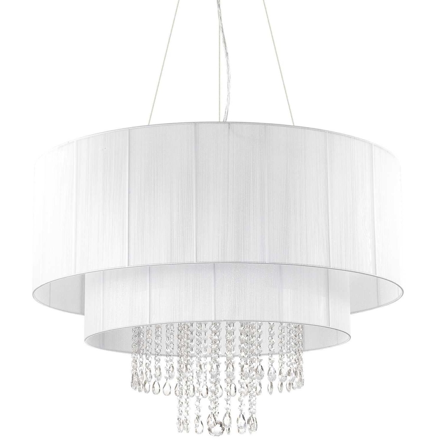 Ideal Lux - Křišťálový lustr na lanku OPERA 10xE27/60W/230V pr. 90 cm bílá