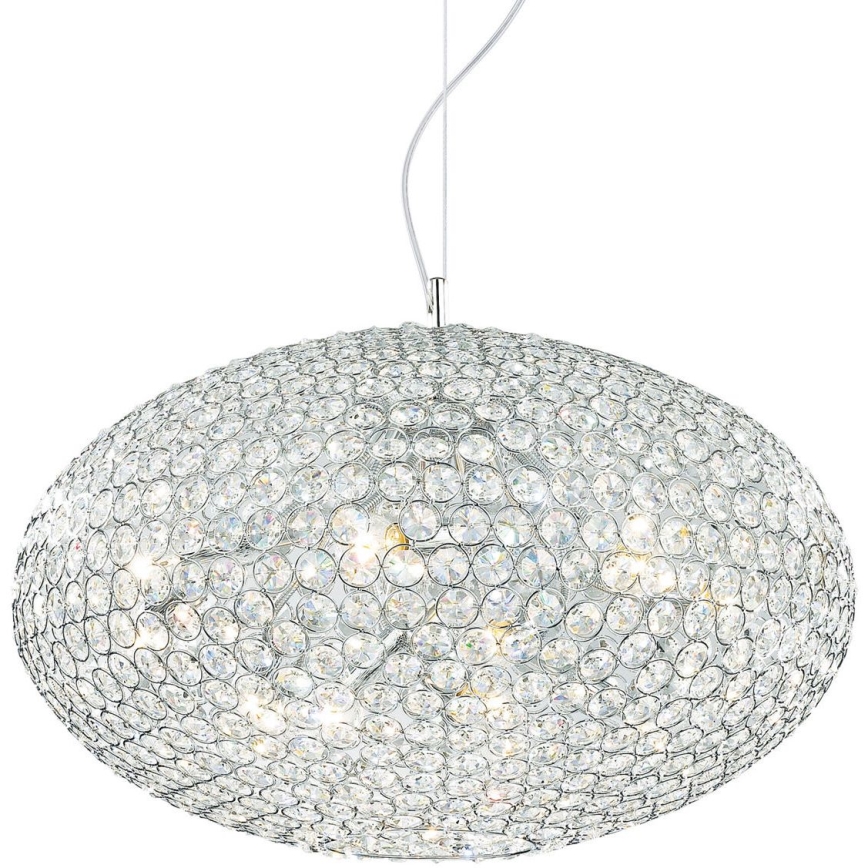 Ideal Lux - Křišťálový lustr na lanku ORION 12xE14/40W/230V pr. 60 cm stříbrná