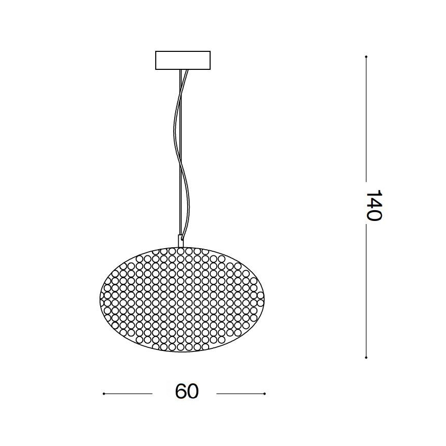 Ideal Lux - Křišťálový lustr na lanku ORION 12xE14/40W/230V pr. 60 cm stříbrná