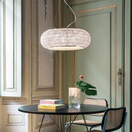 Ideal Lux - Křišťálový lustr na lanku PASHA 14xE14/40W/230V pr. 65 cm lesklý chrom