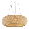 Ideal Lux - Křišťálový lustr na lanku PASHA 14xE14/40W/230V pr. 65 cm zlatá
