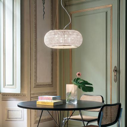 Ideal Lux - Křišťálový lustr na lanku PASHA 6xE14/40W/230V pr. 40 cm zlatá
