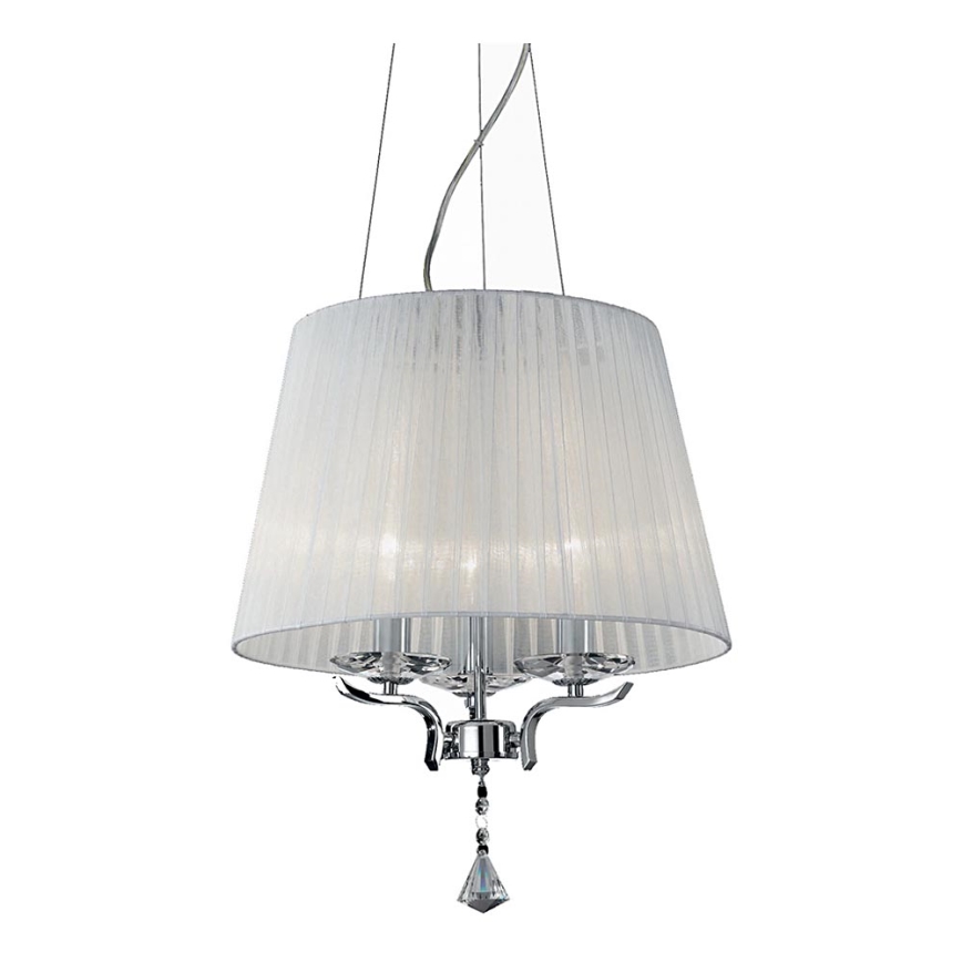 Ideal Lux - Křišťálový lustr na lanku PEGASO 3xE14/28W/230V pr. 40 cm lesklý chrom
