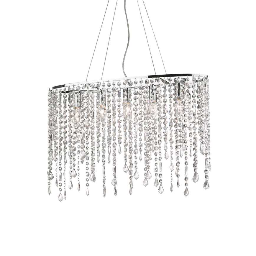 Ideal Lux - Křišťálový lustr na lanku RAIN 5xE14/40W/230V čirá