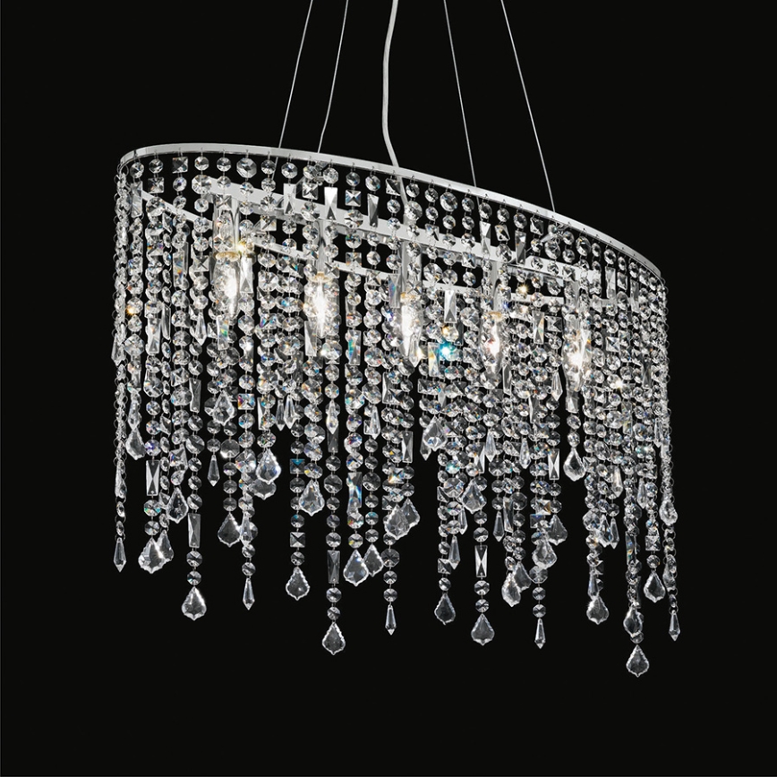 Ideal Lux - Křišťálový lustr na lanku RAIN 5xE14/40W/230V čirá