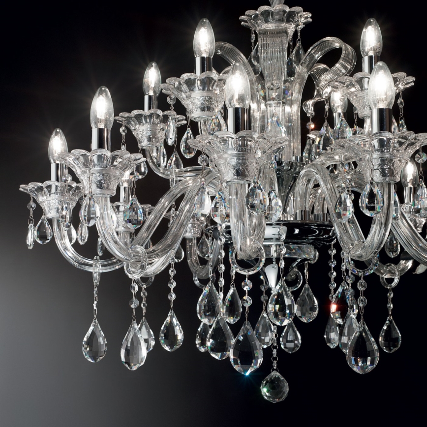 Ideal Lux - Křišťálový lustr na řetězu COLOSSAL 15xE14/40W/230V pr. 95 cm čirá/lesklý chrom