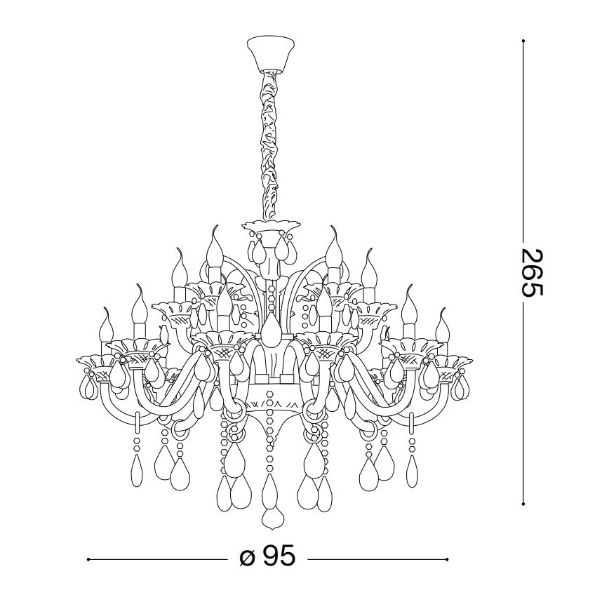 Ideal Lux - Křišťálový lustr na řetězu COLOSSAL 15xE14/40W/230V pr. 95 cm čirá/lesklý chrom
