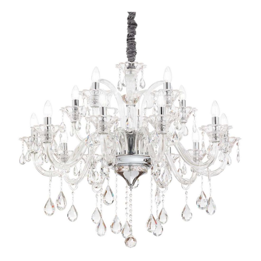 Ideal Lux - Křišťálový lustr na řetězu COLOSSAL 15xE14/40W/230V pr. 95 cm čirá/lesklý chrom