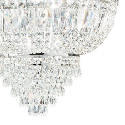 Ideal Lux - Křišťálový lustr na řetězu DUBAI 10xE14/28W/230V pr. 52 cm lesklý chrom