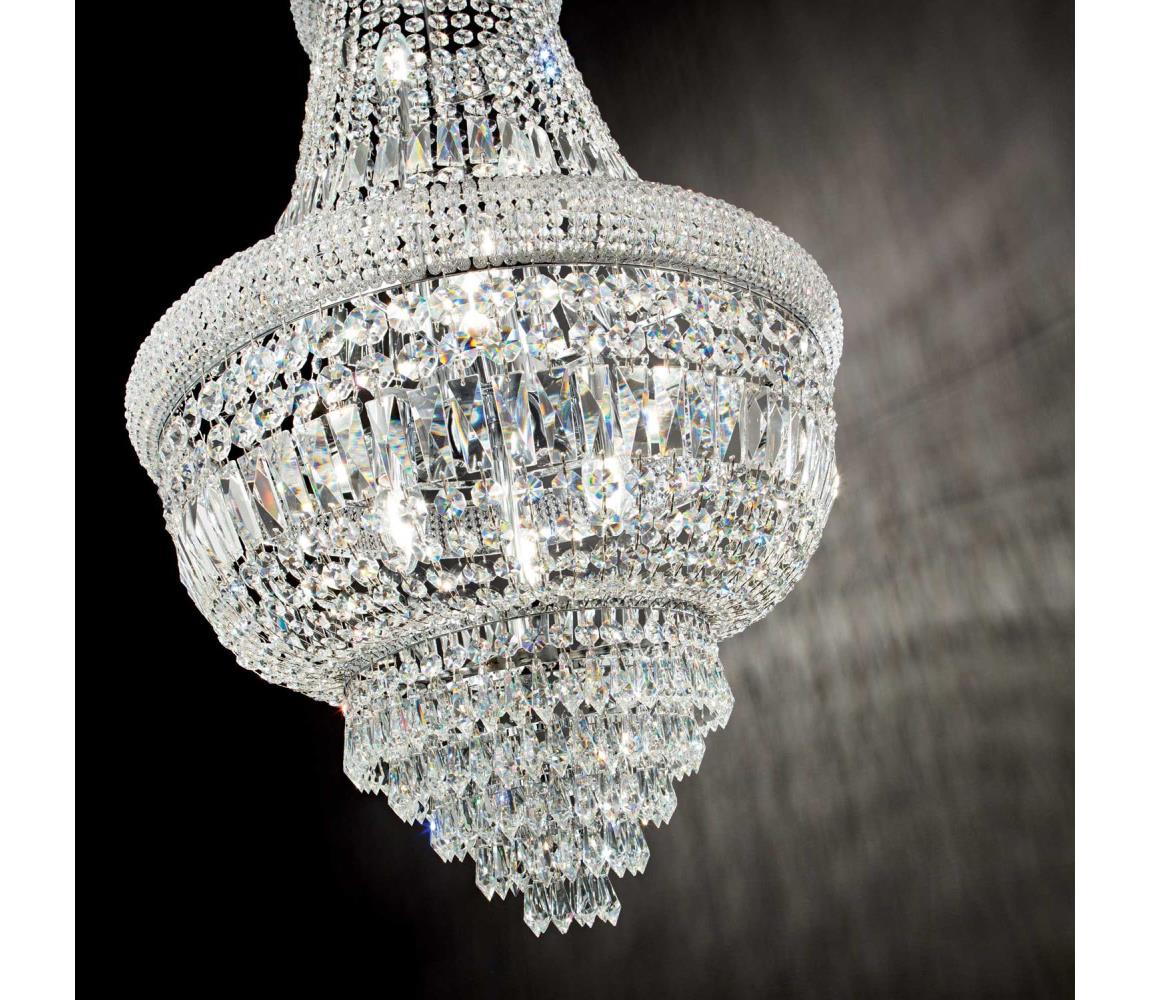 Ideal Lux Ideal Lux - Křišťálový lustr na řetězu DUBAI 10xE14/40W/230V ID215969