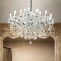 Ideal Lux - Křišťálový lustr na řetězu FLORIAN 18xE14/40W/230V pr. 86 cm čirá