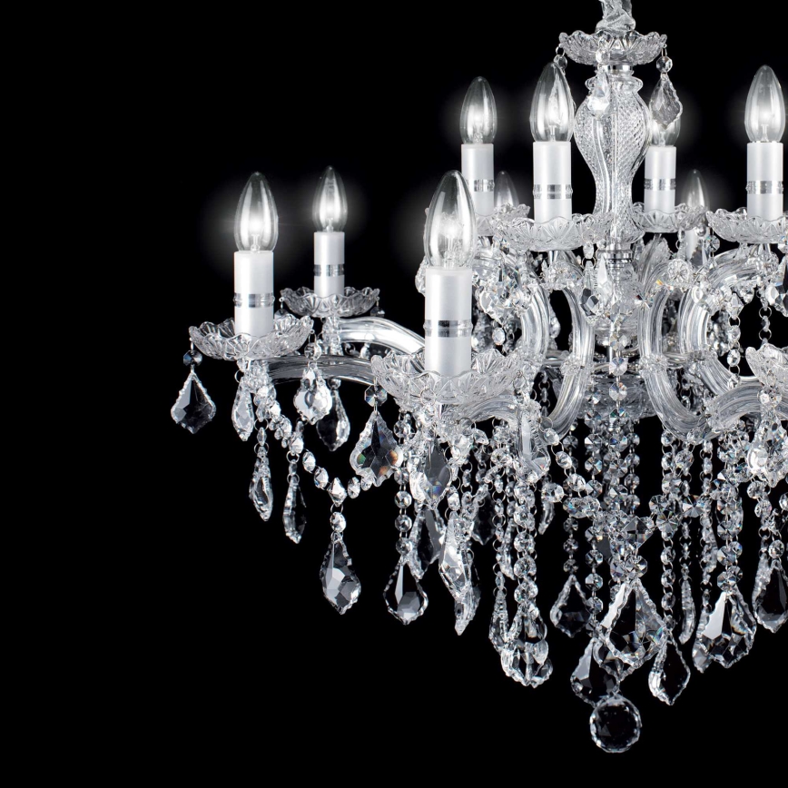 Ideal Lux - Křišťálový lustr na řetězu FLORIAN 18xE14/40W/230V pr. 86 cm čirá