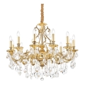 Ideal Lux - Křišťálový lustr na řetězu GIOCONDA 12xE14/40W/230V pr. 90 cm zlatá