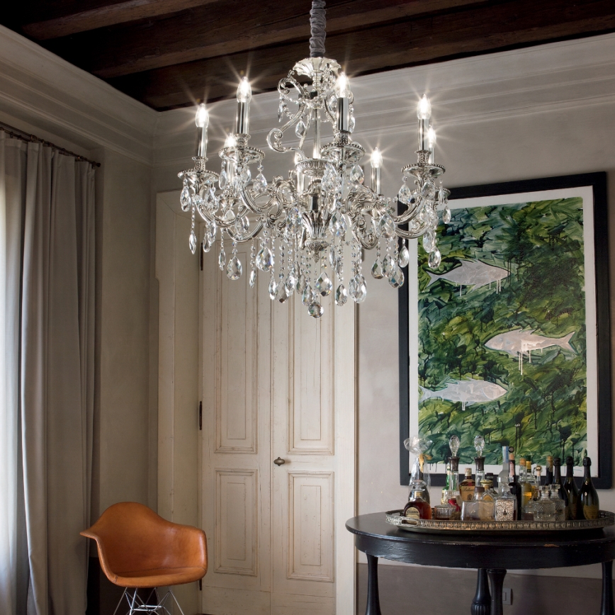 Ideal Lux - Křišťálový lustr 8xE14/40W/230V