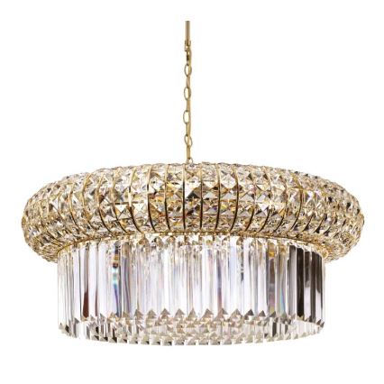 Ideal Lux - Křišťálový lustr na řetězu NABUCCO 16xE14/40W/230V pr. 70 cm zlatá