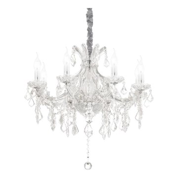 Ideal Lux - Křišťálový lustr na řetězu NAPOLEON 8xE14/40W/230V pr. 67 cm chrom