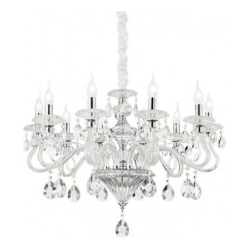 Ideal Lux - Křišťálový lustr na řetězu NEGRESCO 8xE14/28W/230V pr. 73,5 cm čirá