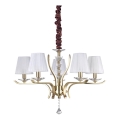 Ideal Lux - Křišťálový lustr na řetězu PEGASO 5xE14/28W/230V pr. 72 cm zlatá