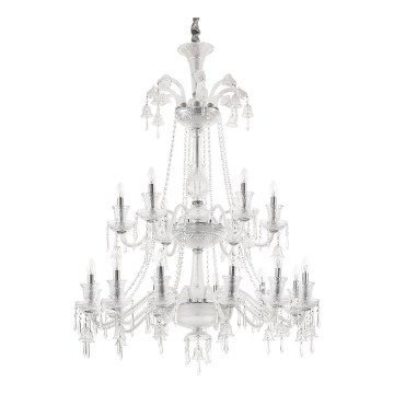 Ideal Lux - Křišťálový lustr na řetězu REDENTORE 18xE14/40W/230V pr. 102 cm čirá
