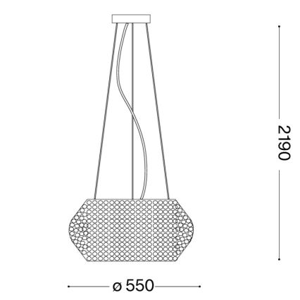 Ideal Lux - Křišťálový lustr PASHA 10xE14/40W/230V pr. 55 cm lesklý chrom