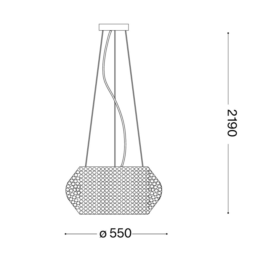Ideal Lux - Křišťálový lustr PASHA 10xE14/40W/230V pr. 55 cm lesklý chrom
