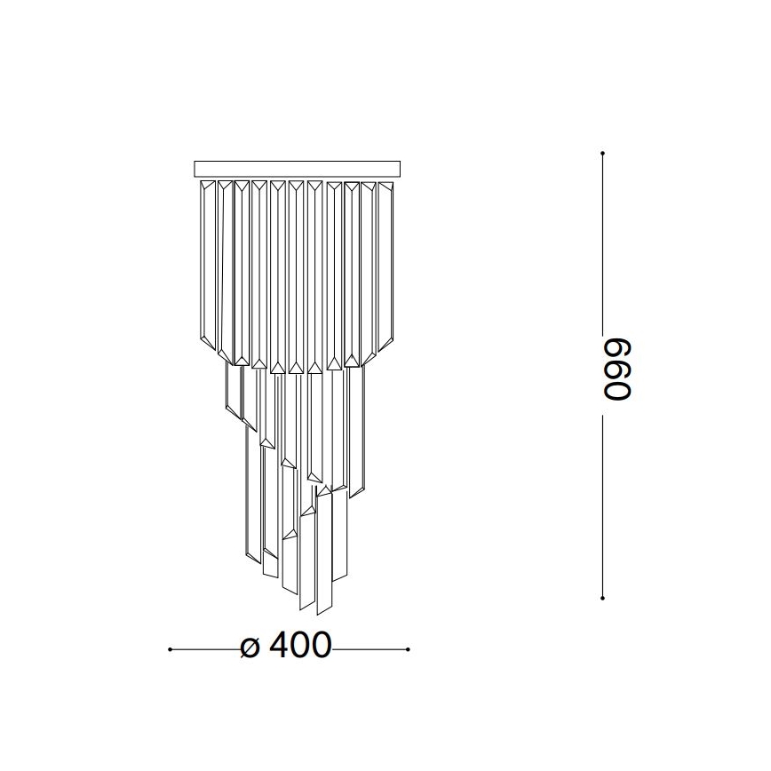 Ideal Lux - Křišťálový přisazený lustr CARLTON 8xE14/40W/230V pr. 40 cm lesklý chrom
